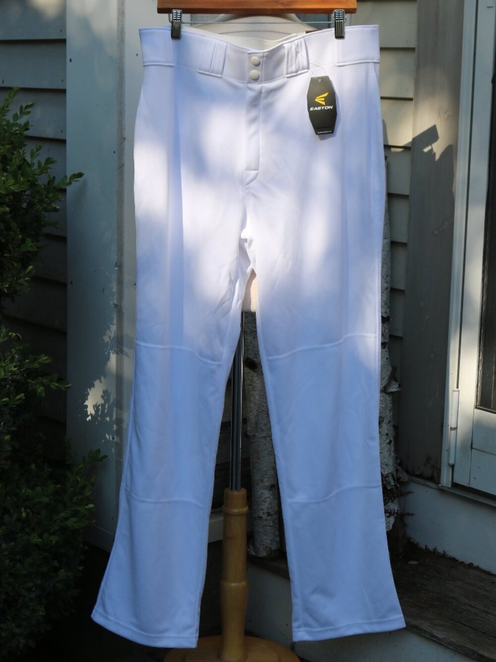 NEW Easton White Men's Poly Knit Baseball Softball Pants Sz LARGE
